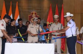 Donation of umbrellas to traffic police of Bhubaneswar & Cuttack, and home guards from CM’s residence